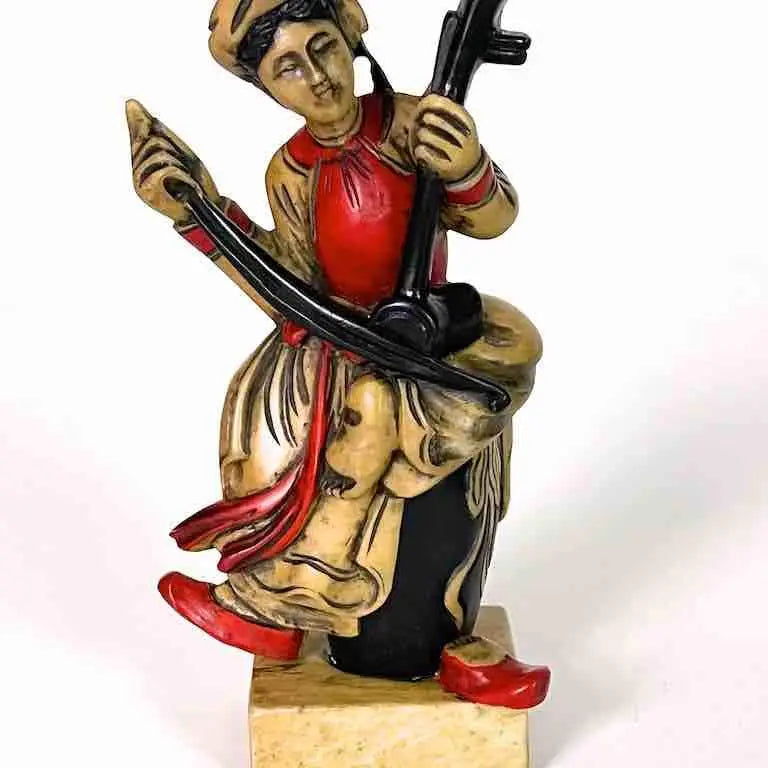 Set of 3 Hand-Carved Soapstone Vietnamese Ladies Figures