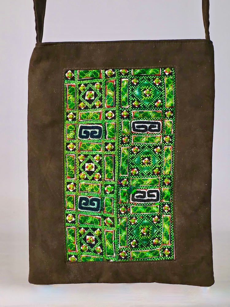 Double Sided Tote made of Vintage Hmong Indigo Tribal Vietnamese Cloth - Niger Bend