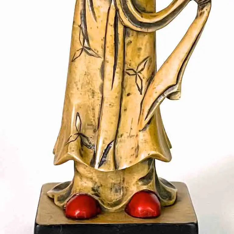 Set of 3 Hand-Carved Soapstone Vietnamese Ladies Figures