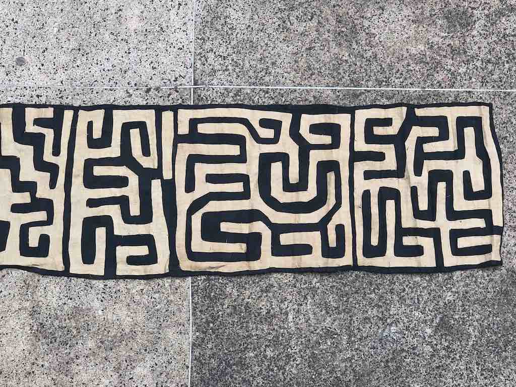 Kuba Cloth Long Raffia Textile | 112 x 22"