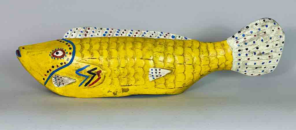 Full Size Bozo Yellow Fish Puppet Sculpture | 27"