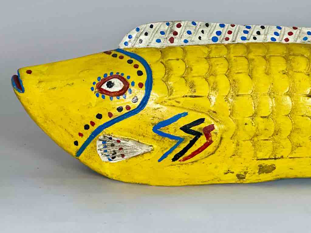 Full Size Bozo Yellow Fish Puppet Sculpture | 27"