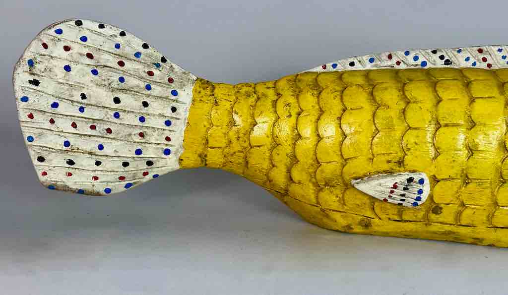Full Size Bozo Yellow Fish Puppet Sculpture | 27"