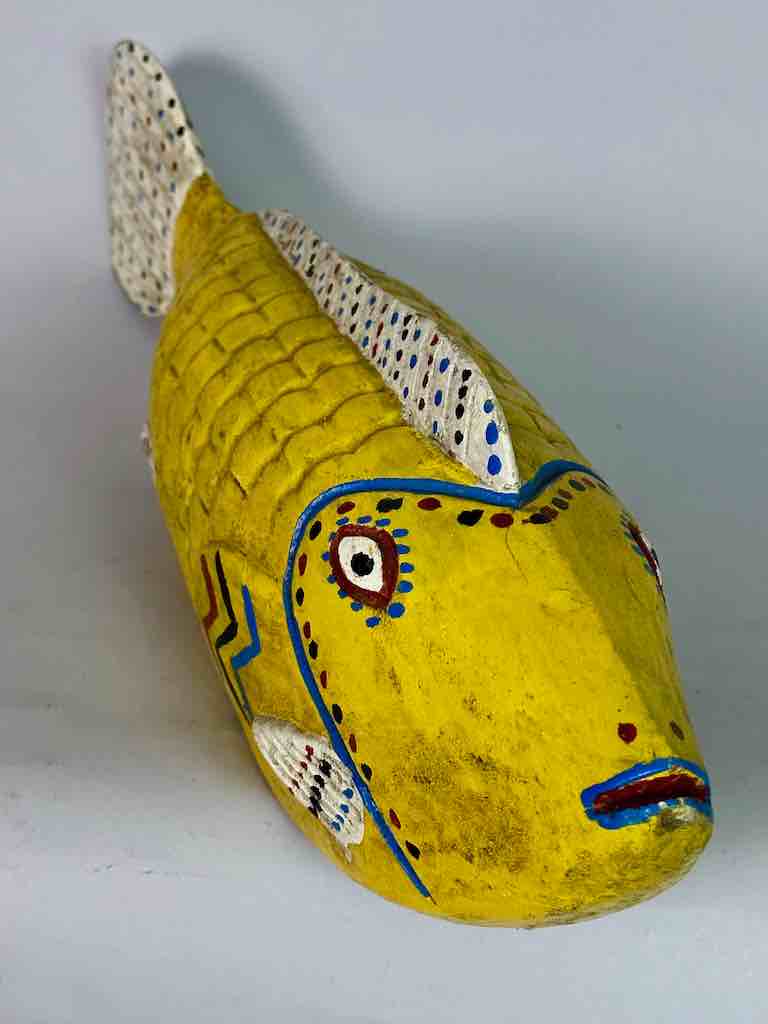 Full Size Bozo Yellow Fish Puppet Sculpture | 27"