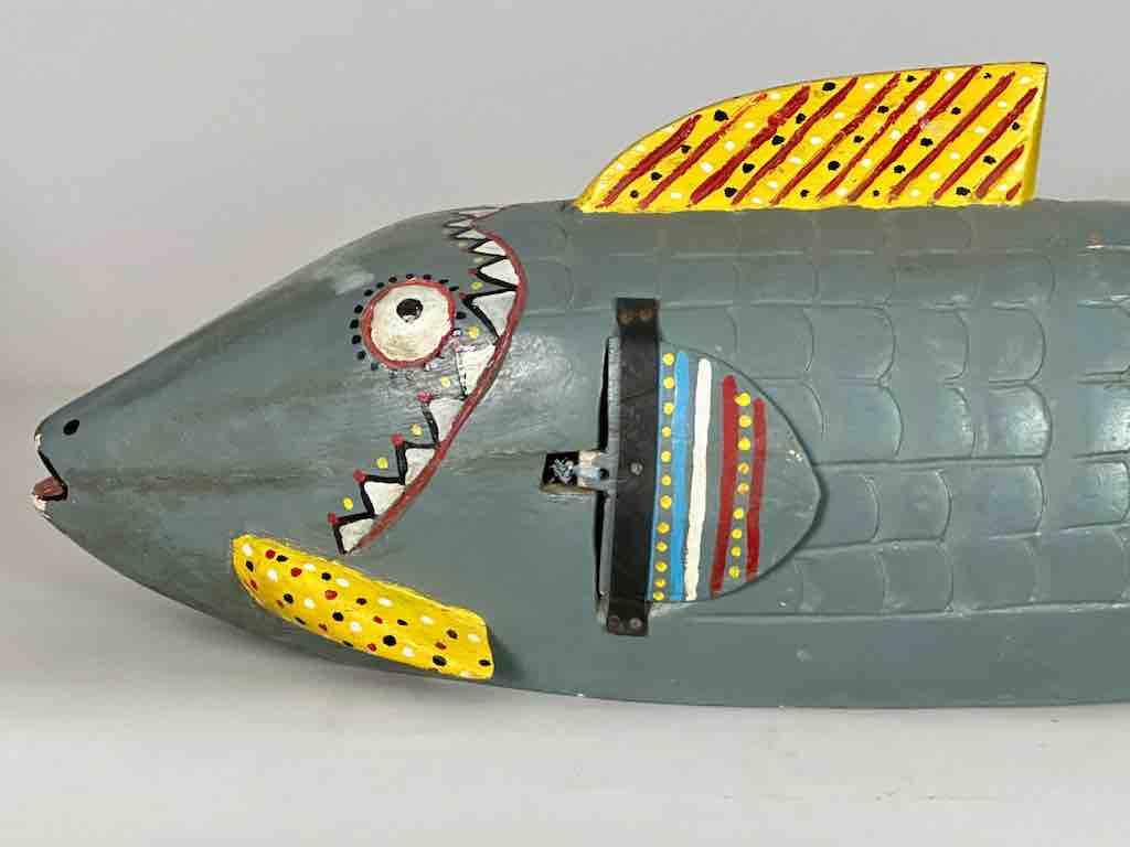 Full Size Bozo Gray Fish Puppet Sculpture | 36"