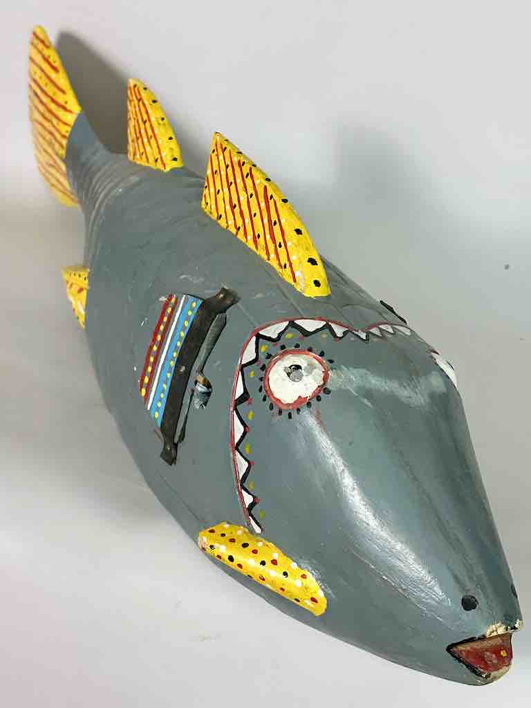 Full Size Bozo Gray Fish Puppet Sculpture | 36"