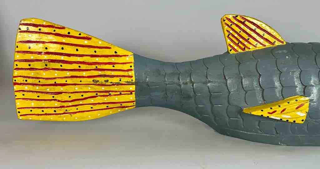 Full Size Bozo Gray Fish Puppet Sculpture | 36"