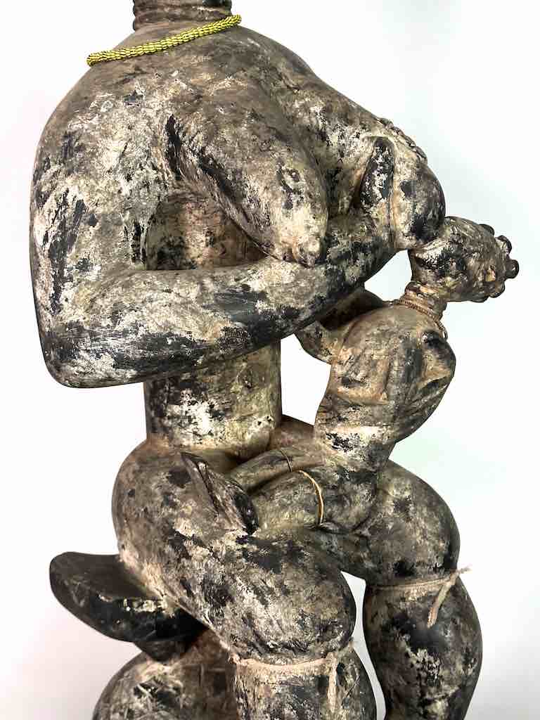 Ashanti Mother and Child Spirit Statue | 28"