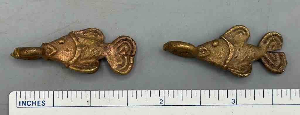 Small African Brass Fish Pendant - Ghana