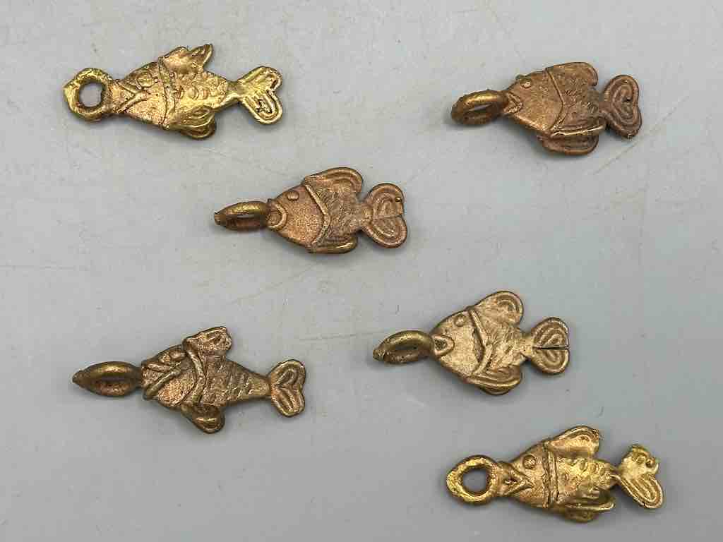 Small African Brass Fish Pendant - Ghana
