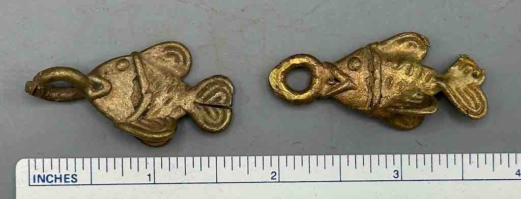 Small African Brass Fish Pendant - Ghana