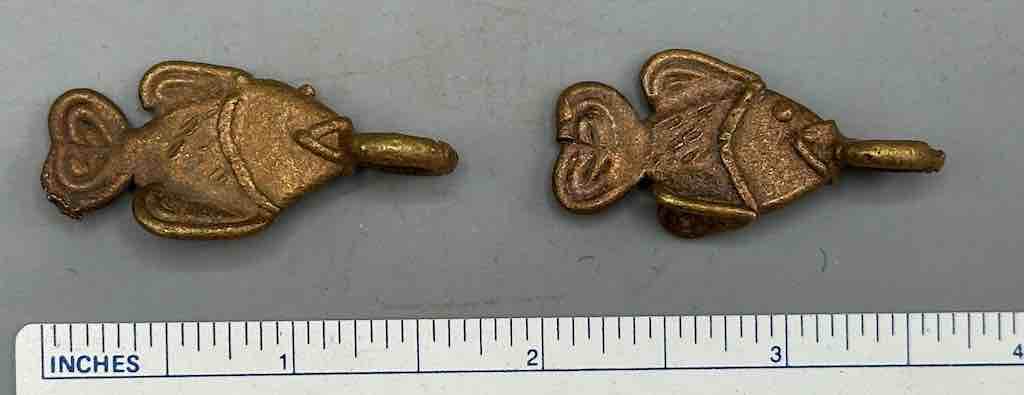 Small African Brass Fish Pendant - Ghana