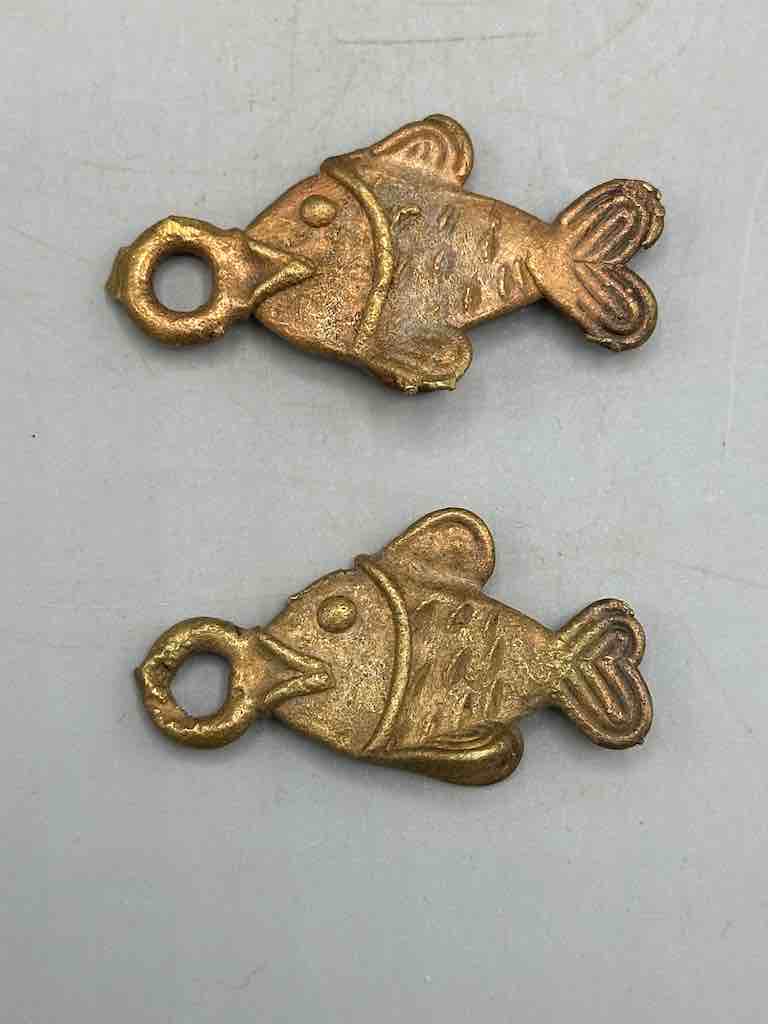 Small African Brass Fish Pendant - Ghana