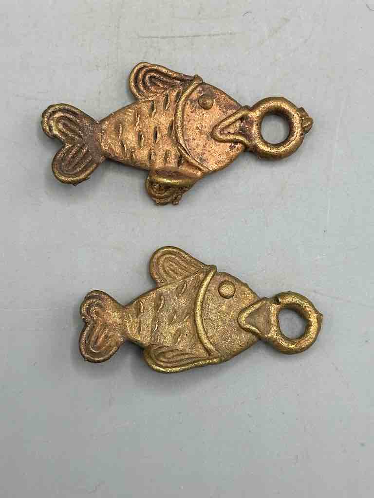 Small African Brass Fish Pendant - Ghana