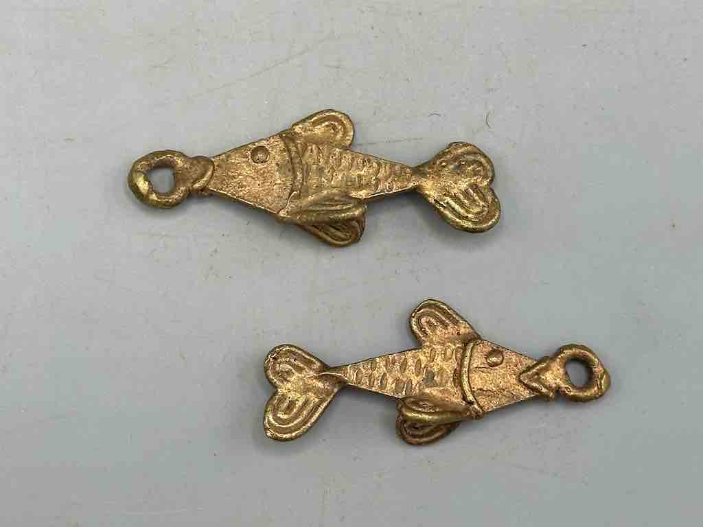 Small African Brass Fish Pendant - Ghana