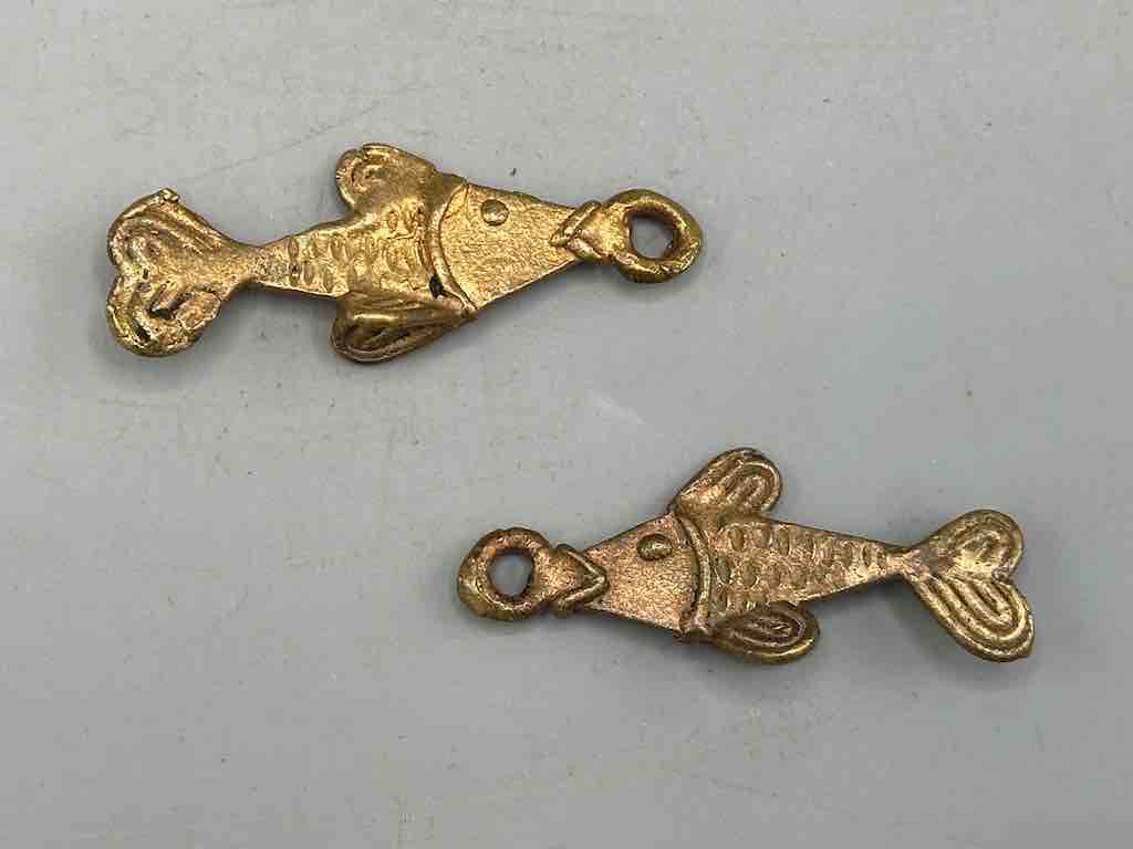 Small African Brass Fish Pendant - Ghana