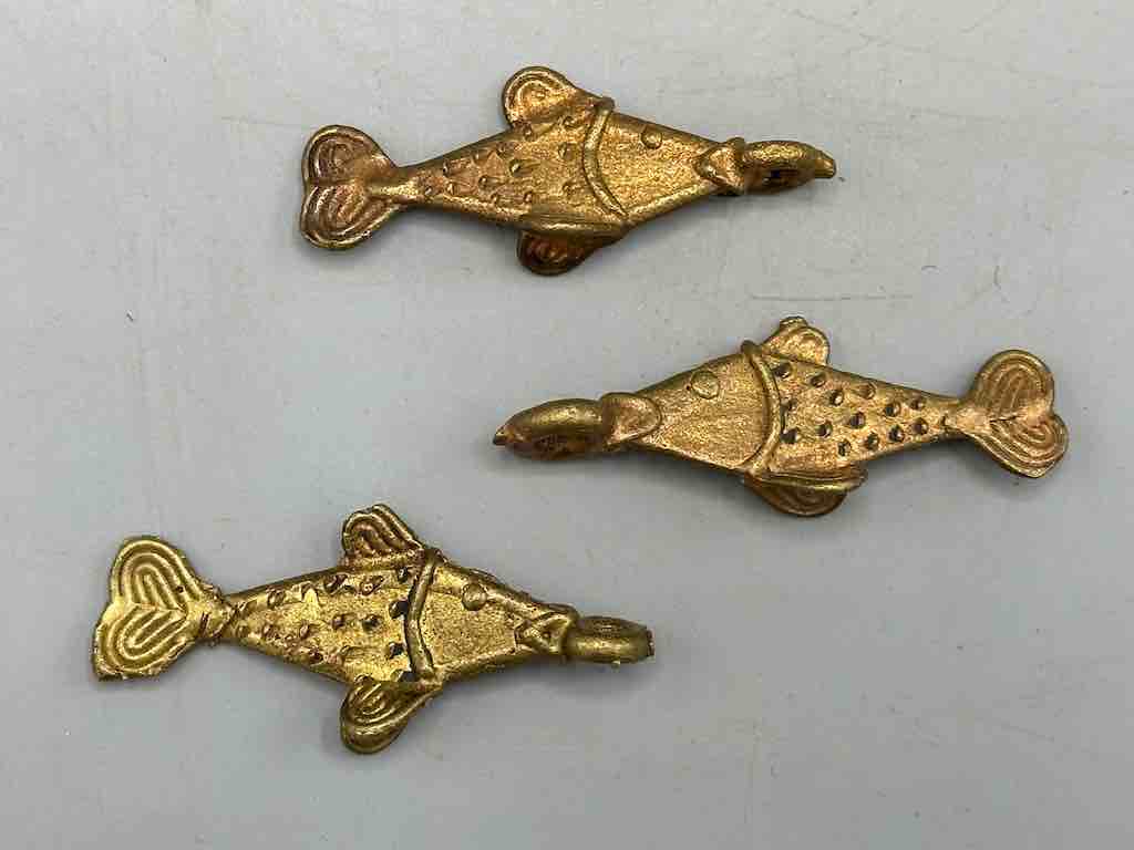 Small African Brass Fish Pendant - Ghana