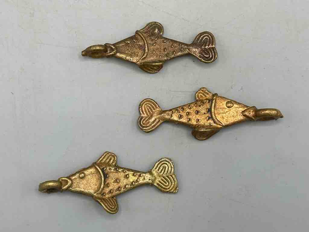 Small African Brass Fish Pendant - Ghana