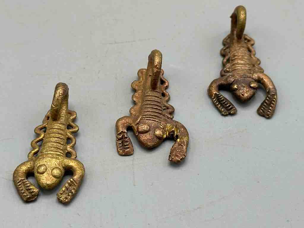 Small African Brass Scorpion Pendant - Ghana