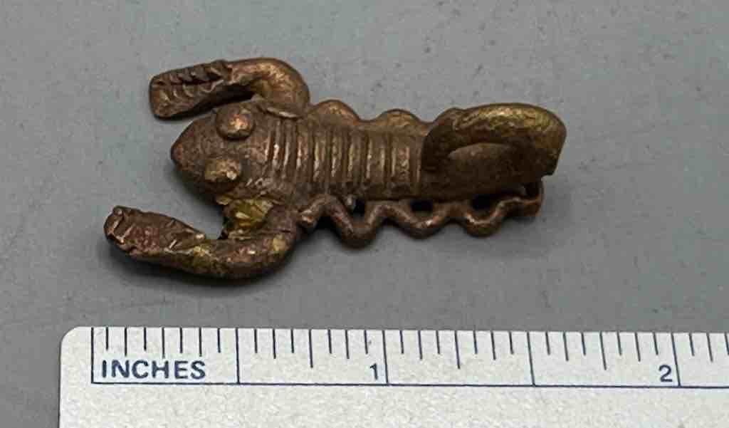 Small African Brass Scorpion Pendant - Ghana