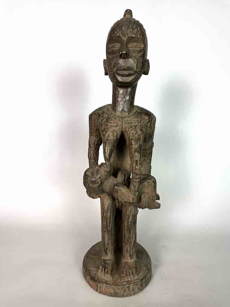 Ashanti Mother Suckling Child Spirit Statue | 24"