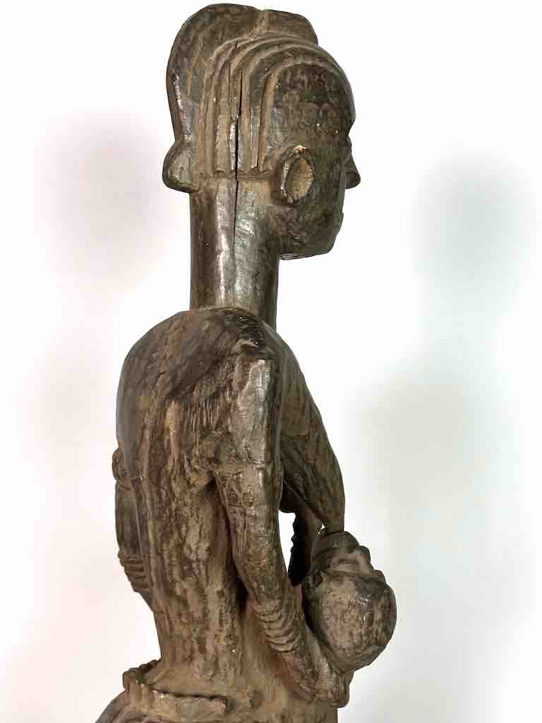 Ashanti Mother Suckling Child Spirit Statue | 24"