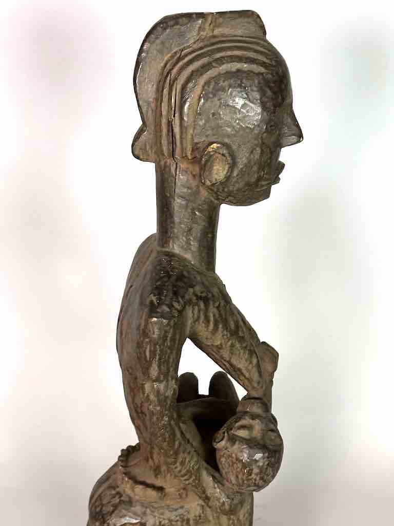 Ashanti Mother Suckling Child Spirit Statue | 24"
