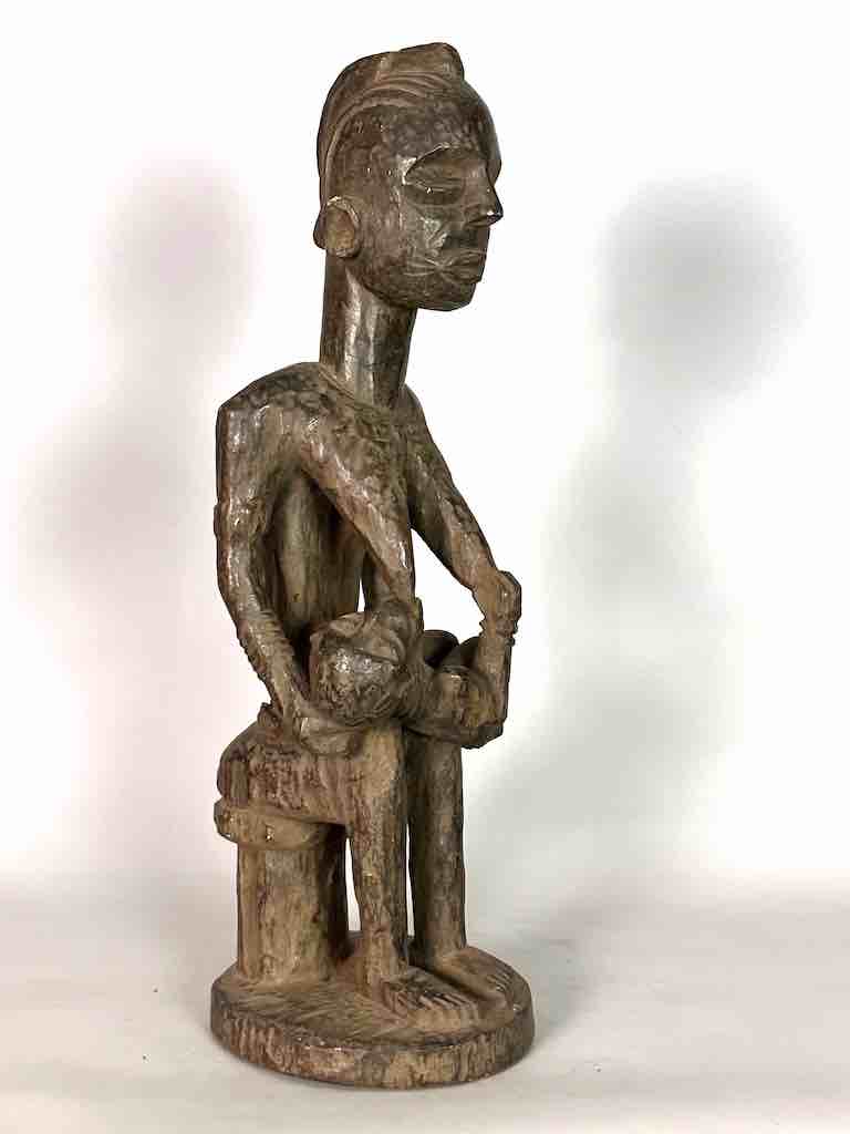 Ashanti Mother Suckling Child Spirit Statue | 24"
