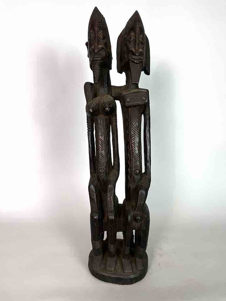 Dogon Primordial Couple Ancestor Spirit Statue | 27" - Mali