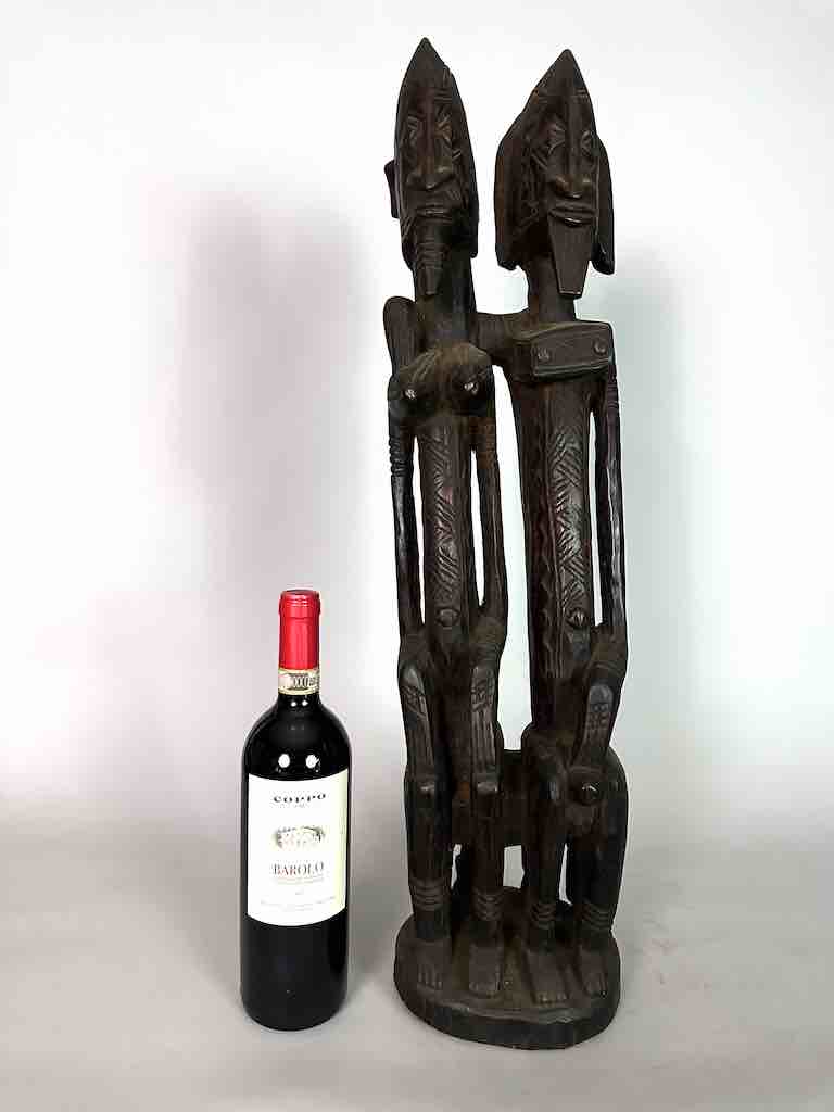 Dogon Primordial Couple Ancestor Spirit Statue | 27" - Mali