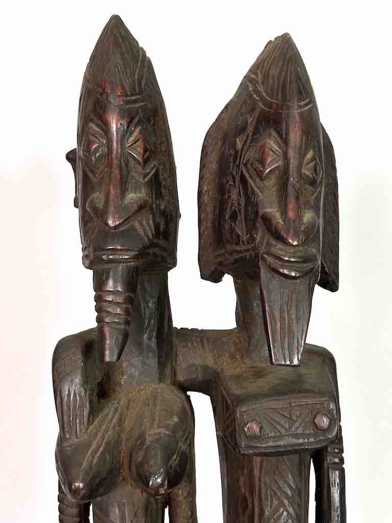 Dogon Primordial Couple Ancestor Spirit Statue | 27" - Mali