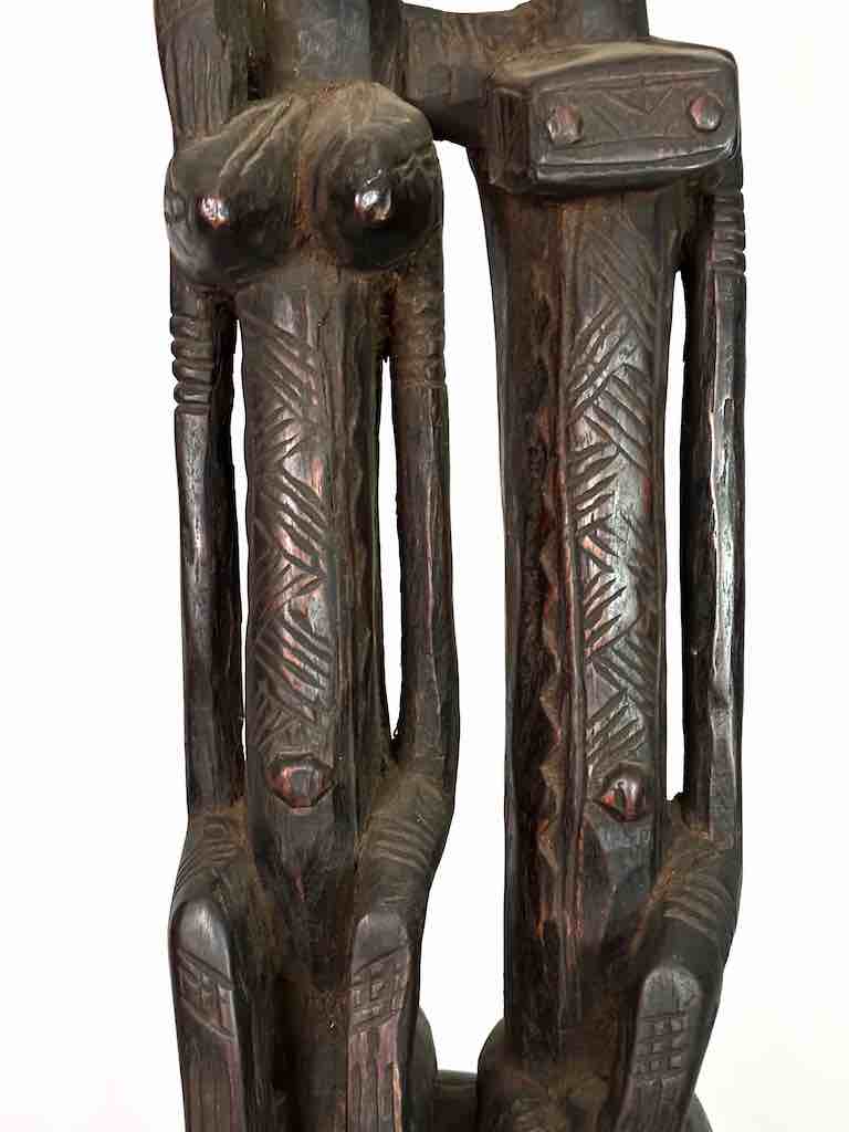 Dogon Primordial Couple Ancestor Spirit Statue | 27" - Mali
