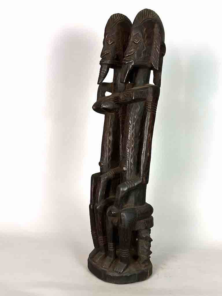 Dogon Primordial Couple Ancestor Spirit Statue | 27" - Mali