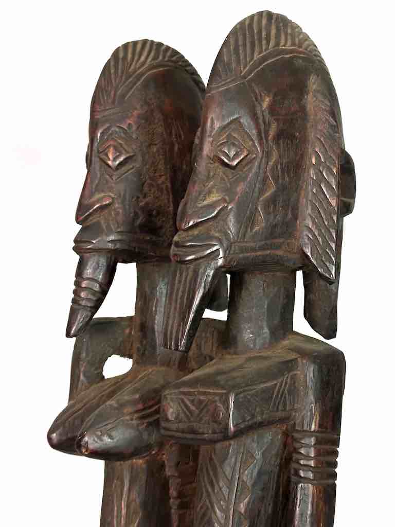 Dogon Primordial Couple Ancestor Spirit Statue | 27" - Mali