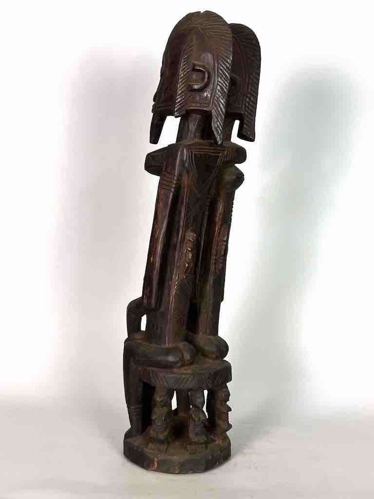 Dogon Primordial Couple Ancestor Spirit Statue | 27" - Mali