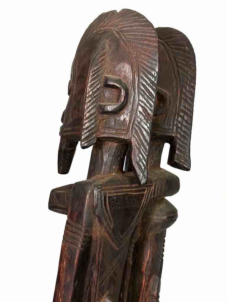 Dogon Primordial Couple Ancestor Spirit Statue | 27" - Mali