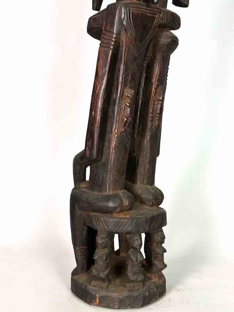 Dogon Primordial Couple Ancestor Spirit Statue | 27" - Mali