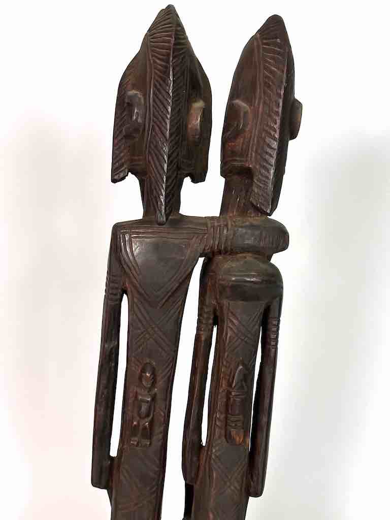 Dogon Primordial Couple Ancestor Spirit Statue | 27" - Mali
