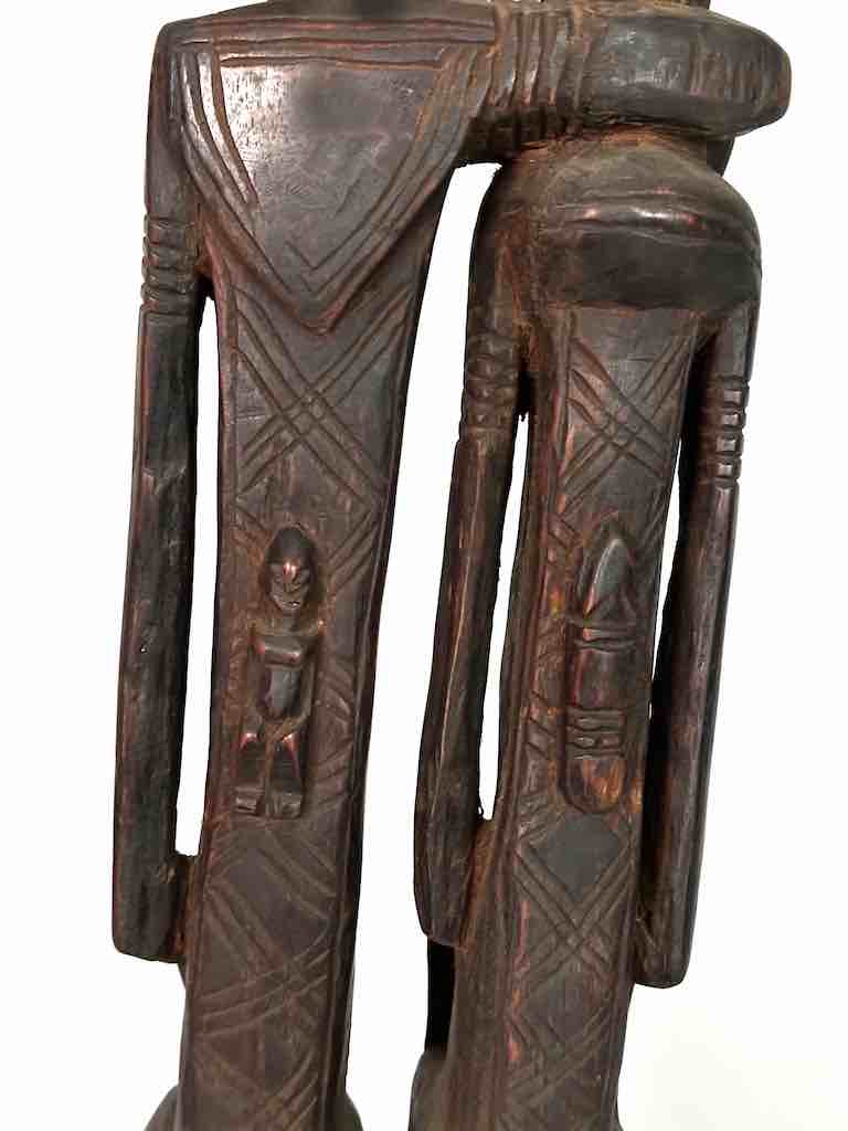 Dogon Primordial Couple Ancestor Spirit Statue | 27" - Mali
