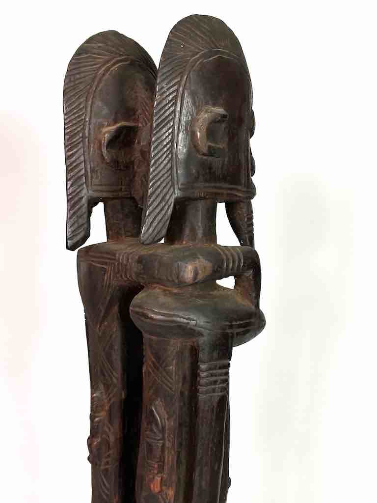 Dogon Primordial Couple Ancestor Spirit Statue | 27" - Mali