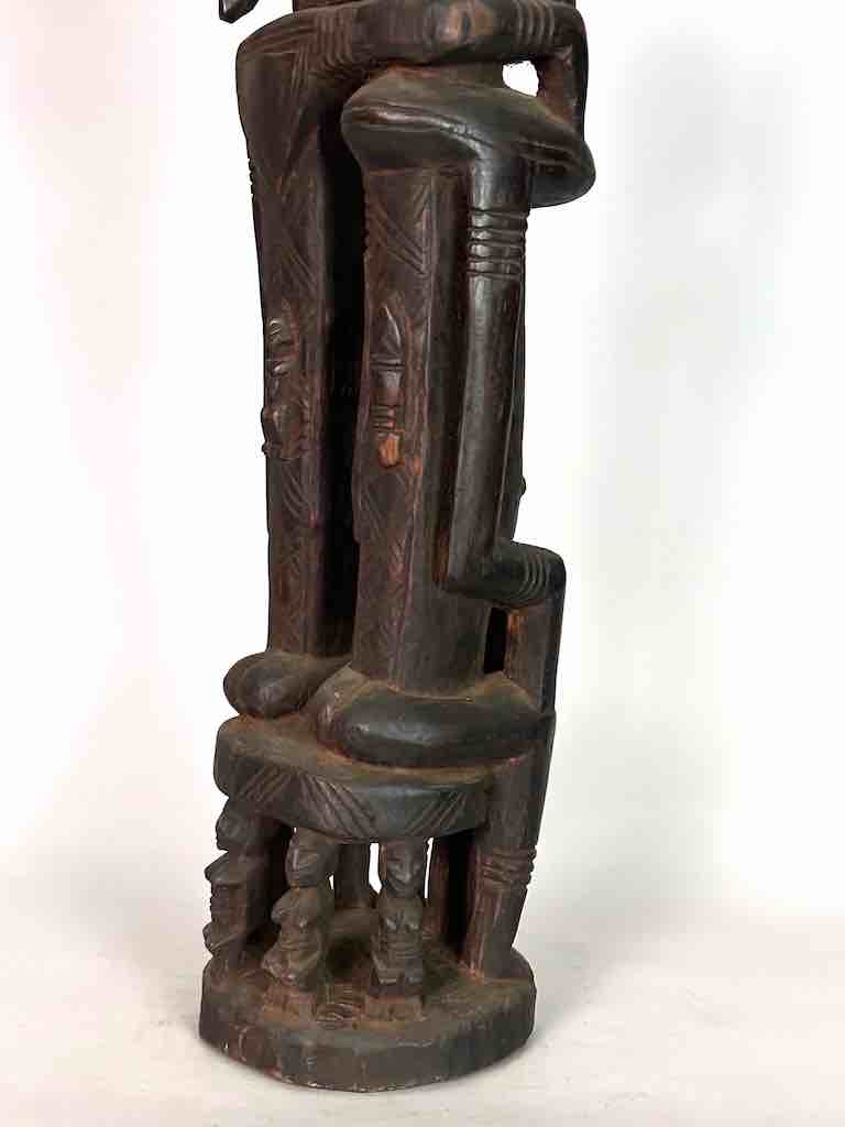 Dogon Primordial Couple Ancestor Spirit Statue | 27" - Mali