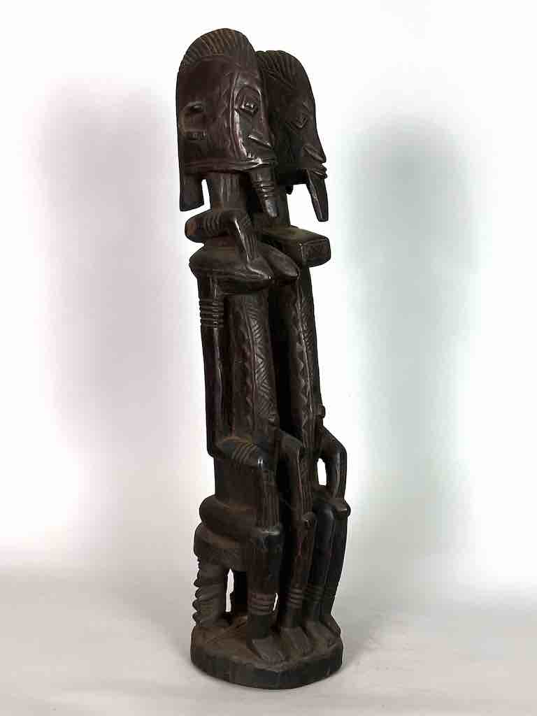 Dogon Primordial Couple Ancestor Spirit Statue | 27" - Mali