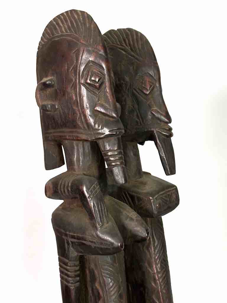Dogon Primordial Couple Ancestor Spirit Statue | 27" - Mali