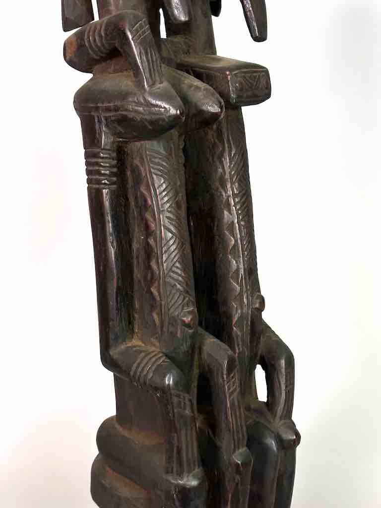 Dogon Primordial Couple Ancestor Spirit Statue | 27" - Mali