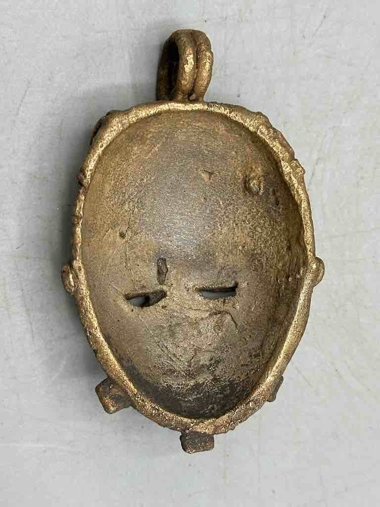 African Brass Mask Pendant - Ghana
