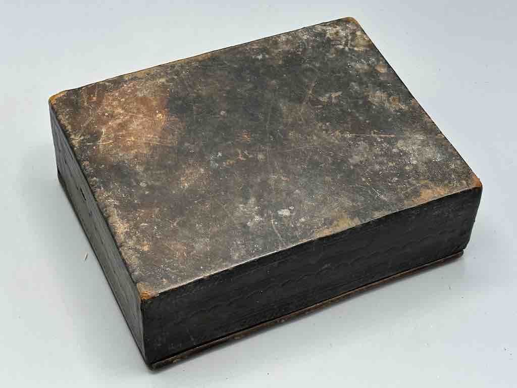 Vintage Tooled Leather Wooden Tuareg Rectangular Box from Niger, Africa