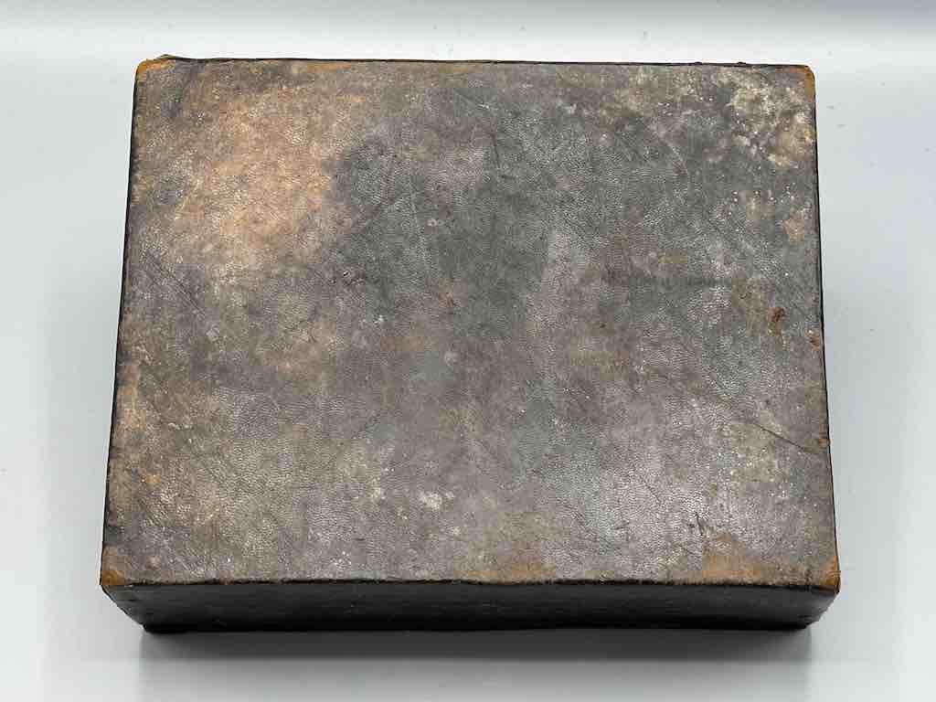 Vintage Tooled Leather Wooden Tuareg Rectangular Box from Niger, Africa