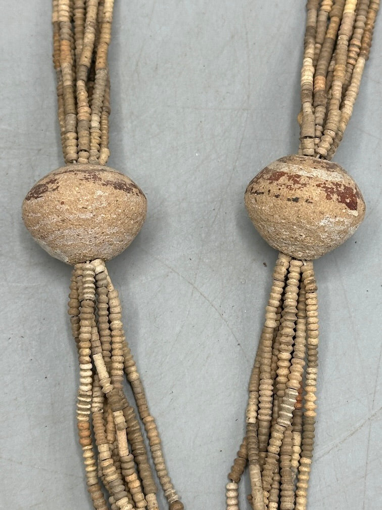 Smallest Excavated Clay Bead, Clay Spindle Whorl, Brass Pendant Necklaces - Mali