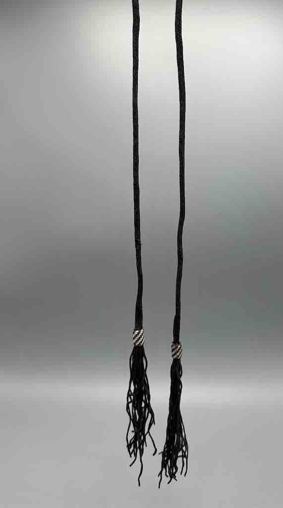 Heavy Muliple Very Fine Leather Strand Braided Necklace Component - Niger