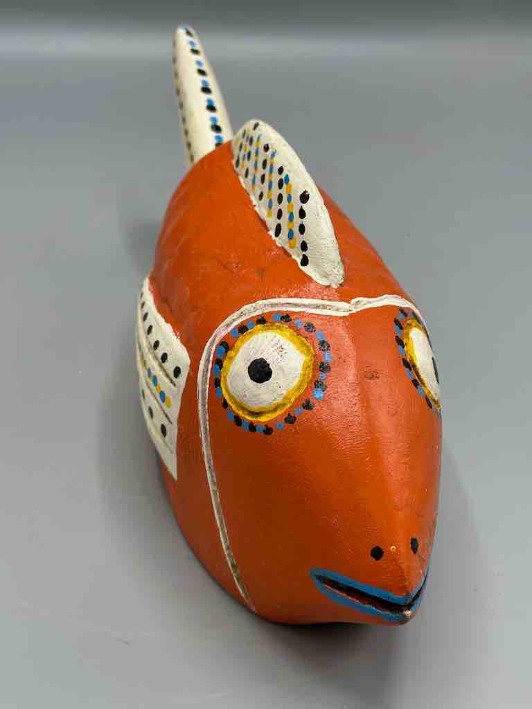 Bozo Orange Fish Puppet Sculpture | 11"
